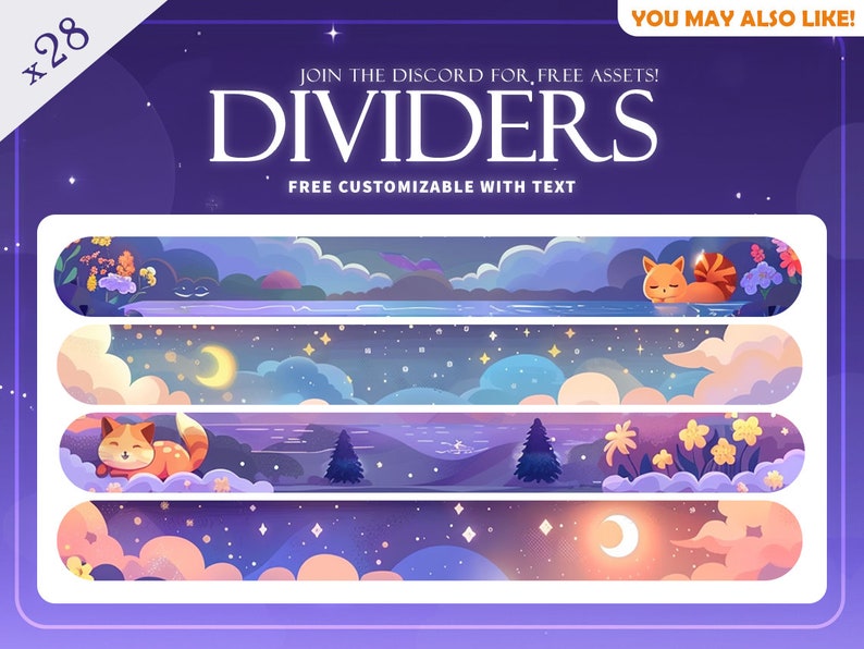 Discord Dividers Fantasy Banners Discord Roles Twitch Panels Customize ...