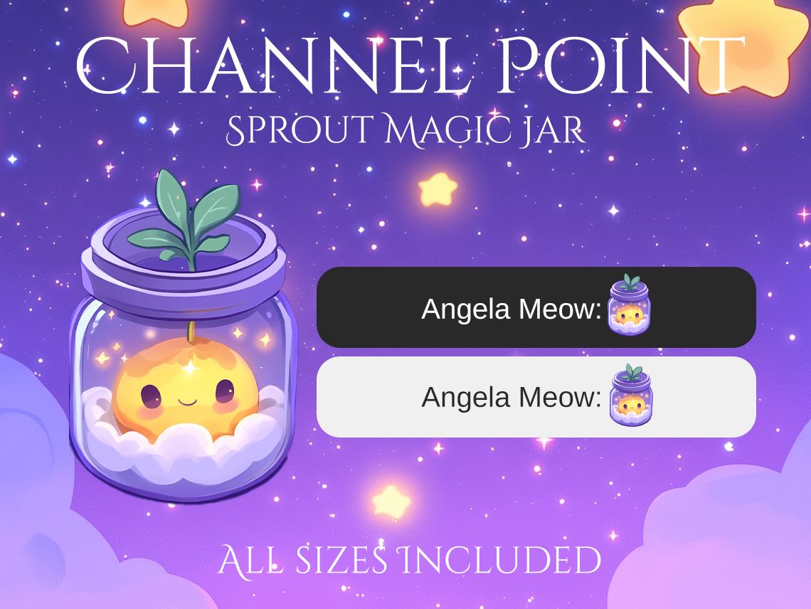 スプラウトジャー チャンネルポイント | かわいい | 植物 | 月 | 星 | 魔法 | ストリームバッジ | チャンネルポイント交換 | チャンネル コイン | 魔法 | ボトル | フルーツ - Etsy 日本