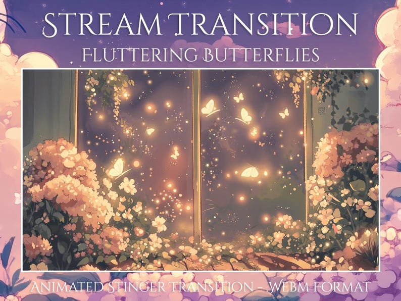 Transition Fine Animation Butterfly Stinger Animated Transition / Fairies / Spring / Pastel ...