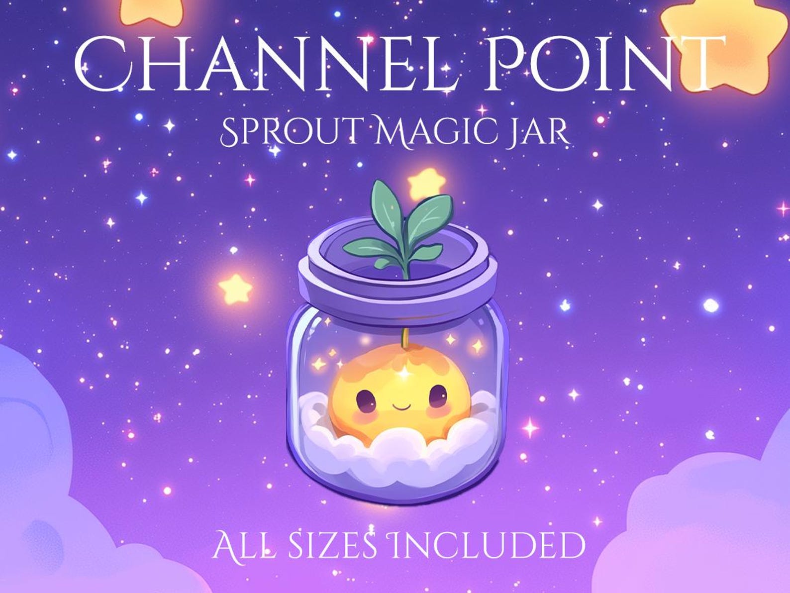 Sprout Jar Channel Point | Cute | Plant | Moon | Stars | Magic | Stream ...