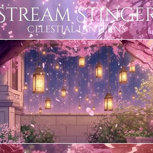 Övergång till Celestial Lantern Stinger | Lantern Night Twitch Overlay | Animerad älva med Stinger | Blommor för OBS, streamers, YouTube och VTubers