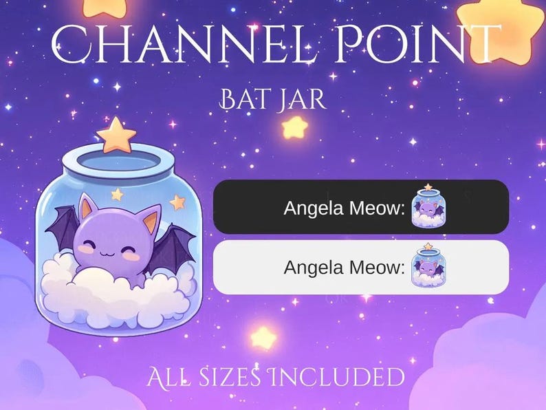 Punkt kanału Bat Coin | Ikona punktu kanału Twitch | Emotki Twitch | Emotki transmisji | Realizacja punktów kanału | Straszny | Czarny | Kawaii | Uroczy zdjęcie 2
