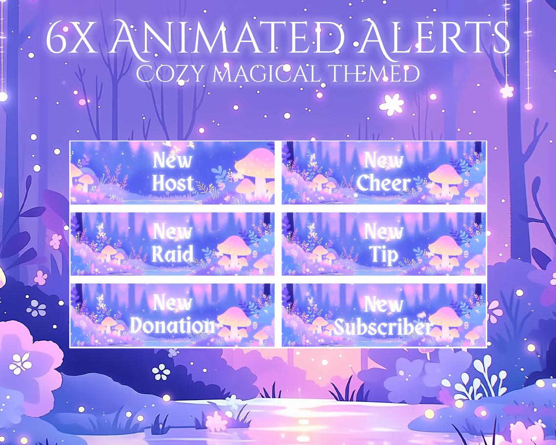 Starry Night Stream Package / Moon / Night / Dark / Cute / Overlay ...