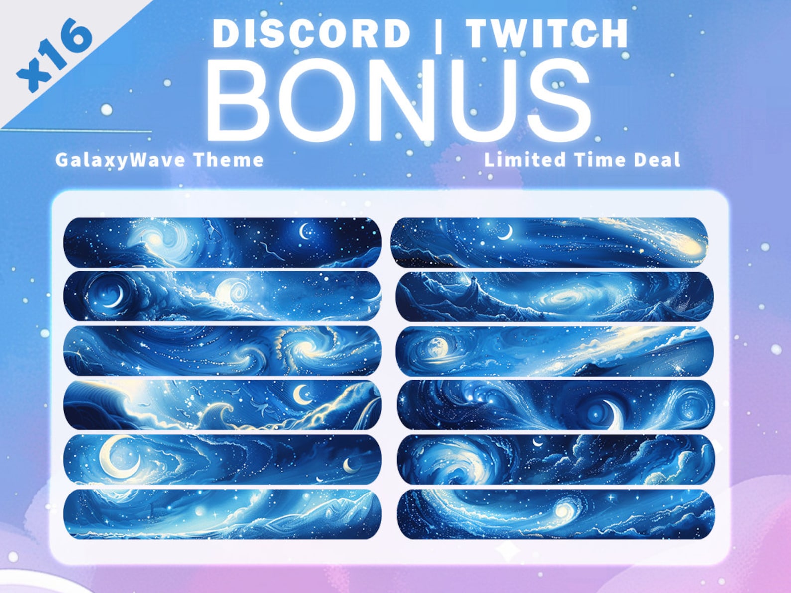 Discord Dividers | Banners | Moon | Star | Blue | Celestial | Night ...