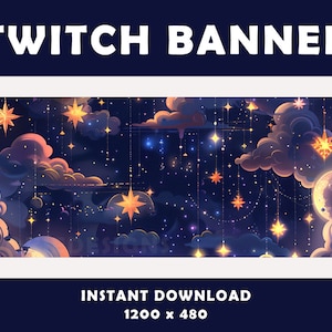 Magical Twitch Banner | Custom Stream Overlay | Aesthetic Twitch Graphics | Cute & Fantasy Designs for Streamers