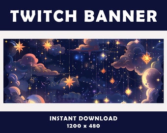 Magical Twitch Banner | Custom Stream Overlay | Aesthetic Twitch Graphics | Cute & Fantasy Designs for Streamers
