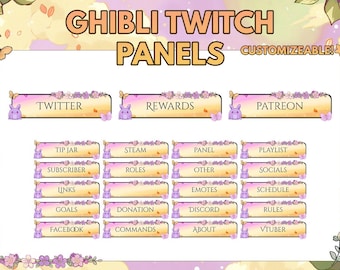 Twitch Panels | Discord Teiler | Trennblätter | ästhetisch | niedlich | Herbst | Ghibli | Blume | Twitch Banner | Anpassen | VTuber