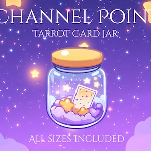 Tarot-Karte im Glas Channel Point | Niedlich | golden | Sterne | Zaubern | Badge | Channel Point einlösen | Channel Coins | Niedlich | Horoskop