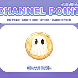 Spooky Ghost Channel Points Icon/Emote for Twitch Instant Download - Cute Kawaii Design-Perfect for Streamers Twitch Coin | Bits | Rewards
