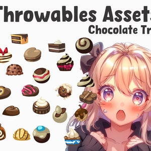 Throwable Cute Assets | Transparent | Kawaii | 2D Digital Assets | Digital Download | Stream Decoration | Twitch asset | Vtuber | throwable