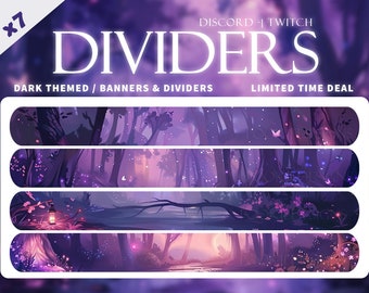 Dividers for Discord | dividers | aesthetic | cute | discord banners | Discord decor | purple | witch | black