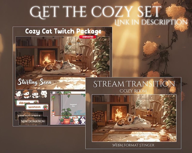 Cozy Night Stream Schedule Canva Template | Sleeping Cat Twitch ...