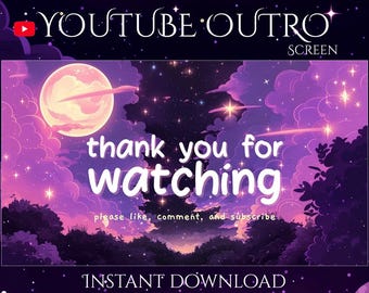 Outrow Youtube Outro | Animated Outro | Ending Screen Vtuber | Youtube Cover ...
