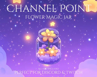 Flower Jar Channel Coin | Twitch | Petal Roses Daisy Floral | Twitch badge Subs | Channel Points  | Sub point | Twitch Reward | Discord Icon