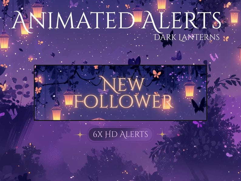 Dark Lantern Animated Alerts MP4 | Twitch Alerts Pack | HD Streamlabs ...