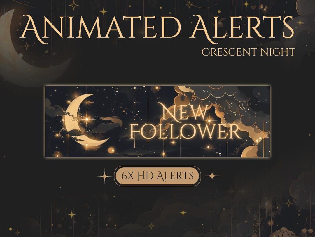 6x Animated Stream Alerts MP4 Twitch Alerts Pack HD Streamlabs OBS ...