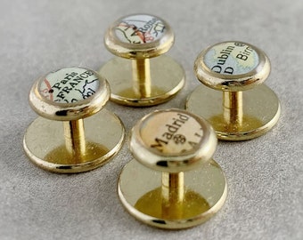 Gold Tuxedo Studs, Tuxedo Stud and Custom Gifts, Brass Tuxedo Shirt Studs, Groomsmen Gifts Personalized, Groom Gift From Bride