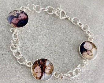 Mothers Day Gift From Daughter, Photo Bracelet & Custom Gifts, Custom Photo Charm Bracelet, BFF Bracelet, Couples Bracelet