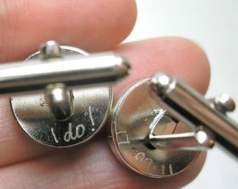 Custom Cufflinks, Wedding Cufflinks Gift, Engraved Cufflinks, Groomsmen Cufflinks, Custom, Anniversary Gift For Him, Fiancé Gift For Him,