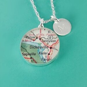 Old Map Necklace, Custom Gifts, Map Jewelry, Map Necklace, World Map Necklace image 5