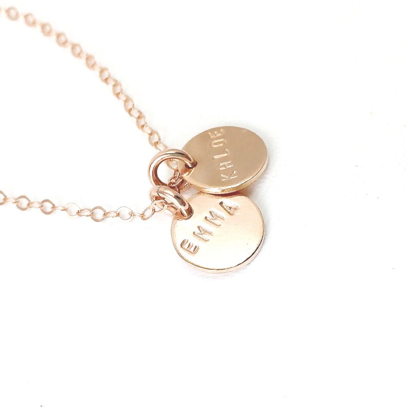 Personalized Name Necklace Rose Gold Custom Necklace Gift Etsy