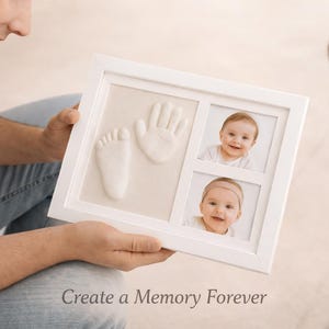 Baby Handprint Footprint Kit – Newborn Photo Frame Keepsake