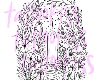 Secret Gardens in My Mind TTPD Tattoo Idea Minimalist Fine Line