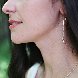 Moonstone Stick Earrings image 2