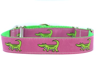 1 Zoll breit Hundehalsband mit verstellbarer Schnalle oder Martingale in Frau Al-Rosa