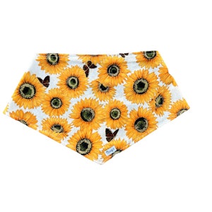 Dog Bandana Tie On Fall Autumn Sunflowers image 1