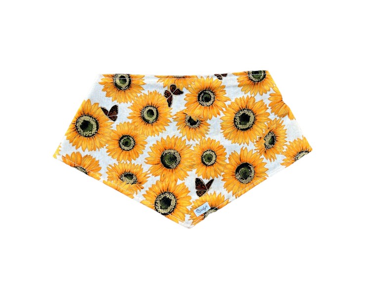 Dog Bandana Tie On Fall Autumn Sunflowers image 1