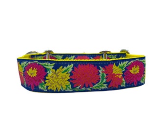 3 cm breites verstellbares Schnalle oder Martingale Hundehalsband in Sunny