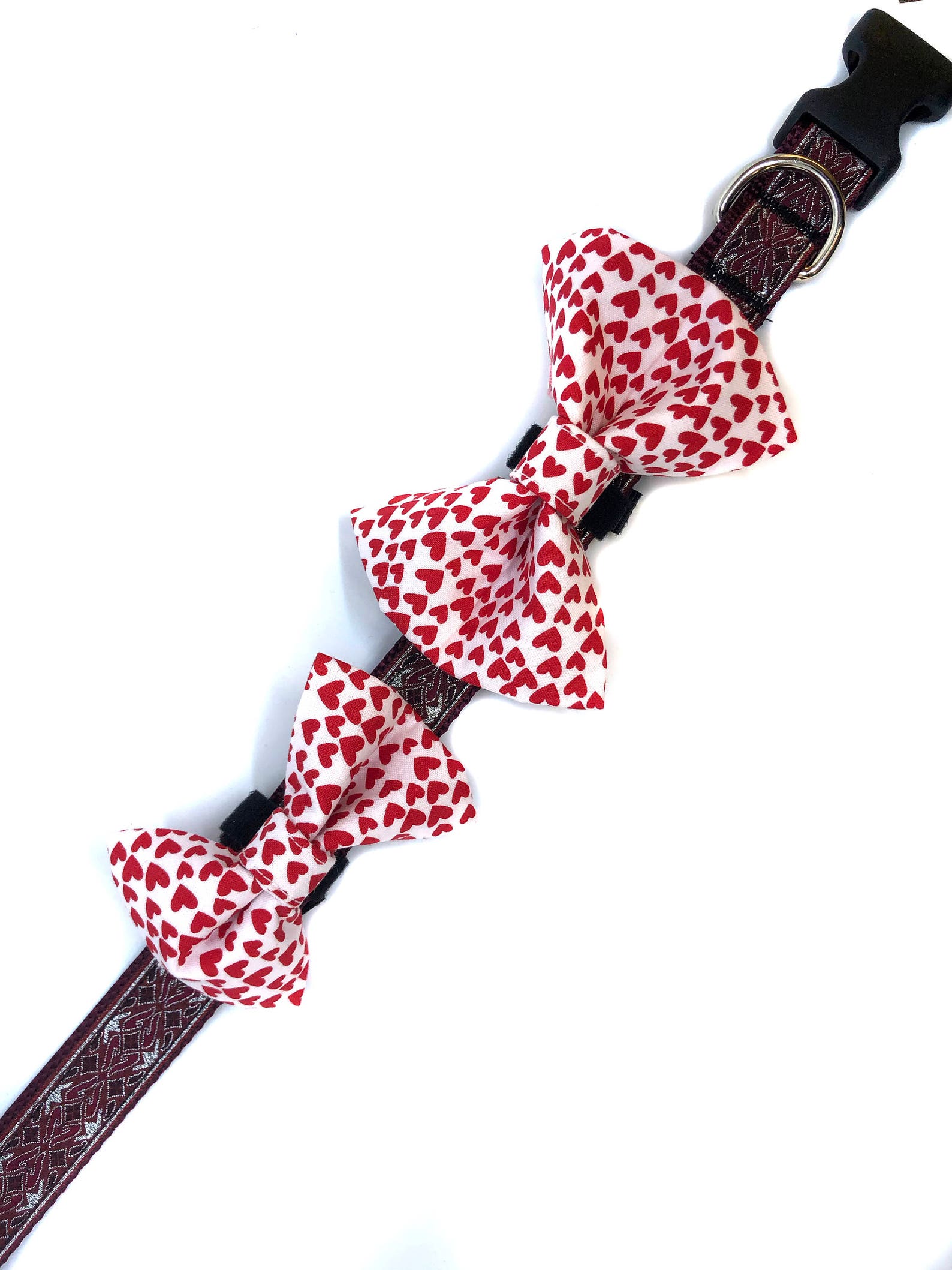 Bow Tie for Dog Collar Attaches With Hookandloop Fastener Etsy