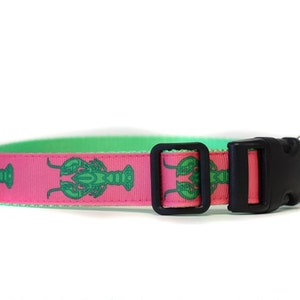 1 Inch Wide Dog Collar with Adjustable Buckle or Martingale in Lobsters an Exclusive Design image 1