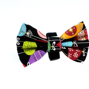 Bow Tie for Dog Collar attaches with hook-and-loop fastener Ornaments