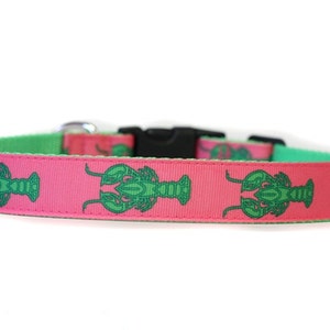 1 Inch Wide Dog Collar with Adjustable Buckle or Martingale in Lobsters an Exclusive Design image 2