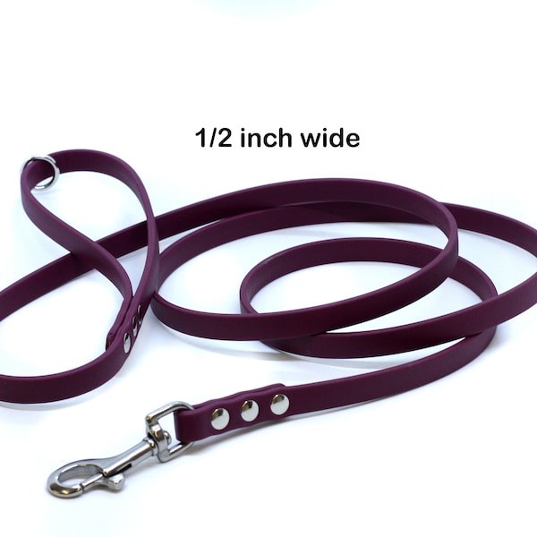 Biothane All Weather Leash  - Pick your color - 1/2 wide Heavy Weight