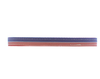 1,5 cm eller 1,8 cm brett hundhalsband med justerbart spänne eller martingale i amerikansk flagga