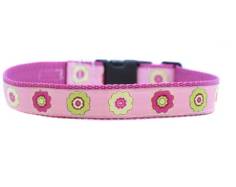 1 Inch Wide Dog Collar with Adjustable Buckle or Martingale in Phoebe