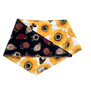 Dog Bandana Tie On Fall Autumn Sunflowers image 2