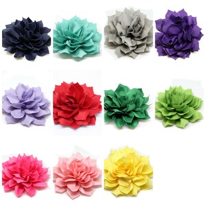 Large Collar Flower for Dog Collar attaches with hook-and-loop fastener image 2