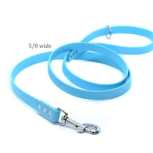 BioThane All Weather Leash Pick your color 5/8 wide image 1
