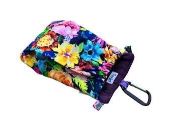 Dog Treat Bag Bait bag  - Large Size - Flowers