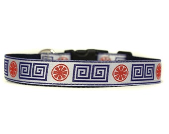 1 Inch Wide Dog Collar with Adjustable Buckle or Martingale in Zeus