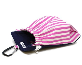 The Pocket 2.0 - Treat and Training Pouch - Raspberry Stripe - Large Size