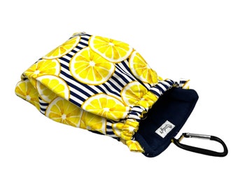 The Pocket 2.0 - Treat and Lemon and navy stripes - Large Size