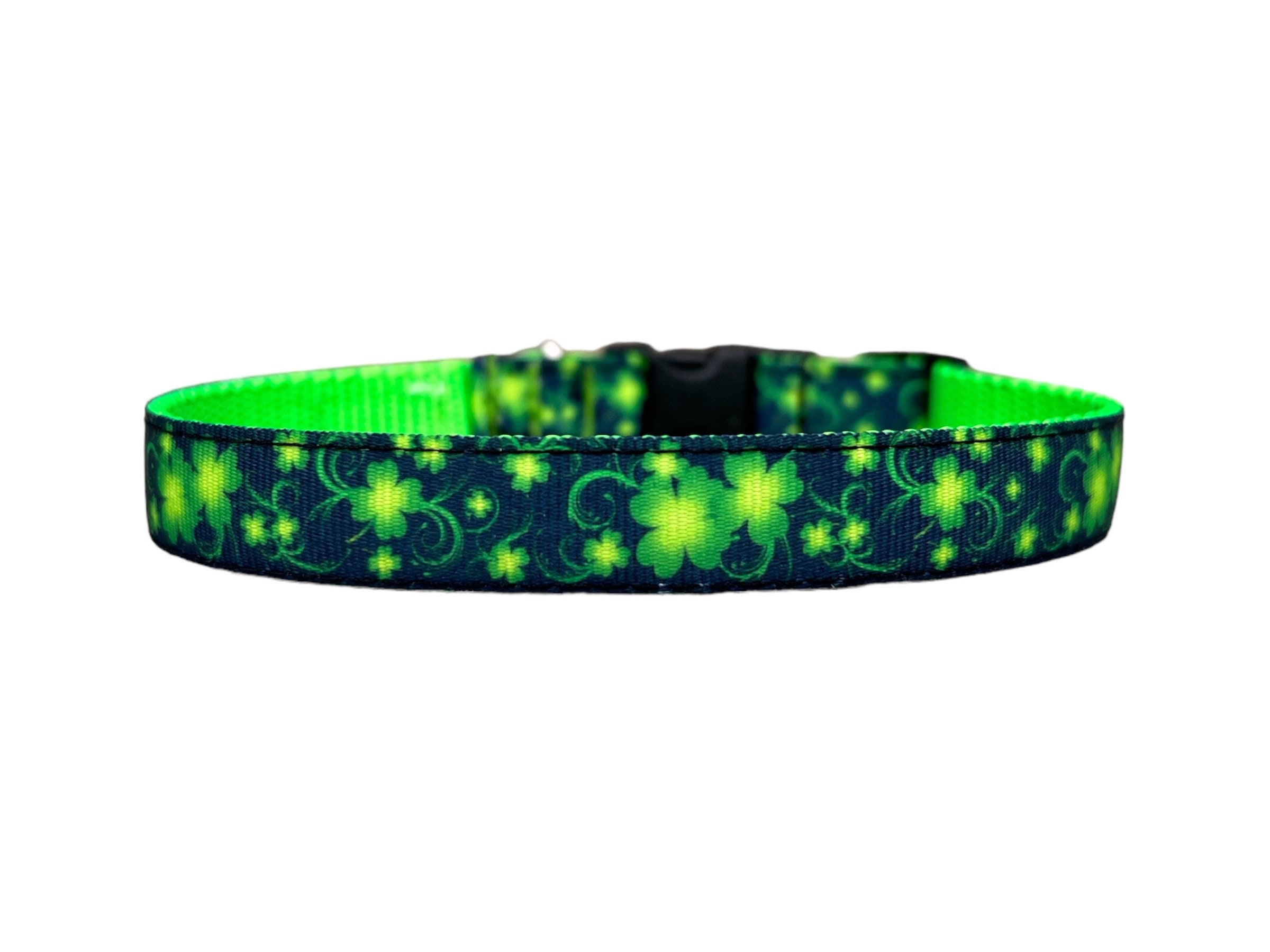 5/8 or 3/4 Inch Wide Dog Collar With Adjustable Buckle or