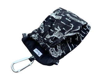 Dog Treat Bag Bait bag  - Large Size - Dinosaur Skeleton