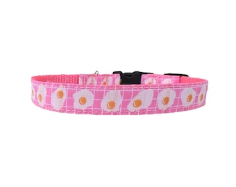 5/8 oder 3/4 Zoll breites Hundehalsband mit verstellbarer Schnalle oder Martingale in Sunny Side Up