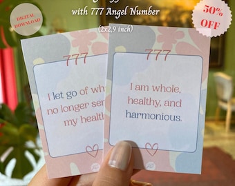 Healing Affirmation Cards,Wellness Affirmation Cards,Mind Body Soul Healing Affirmation Cards,Angel Number Cards,Affirmation Cards Printable